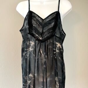 Black and Gray Spaghetti Strap Tank top
